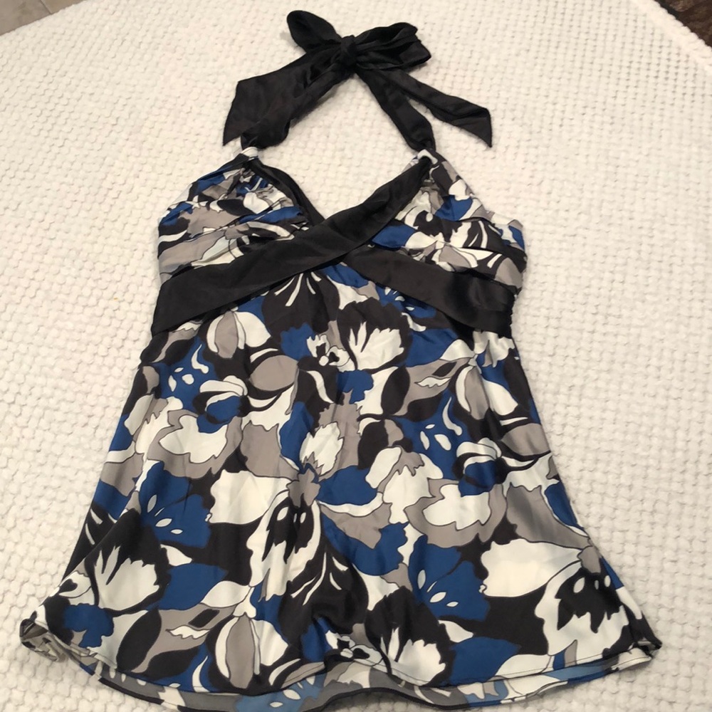 The Limited satin halter tie top.